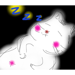 暇だから作ってみた、変な猫のスタンプ。