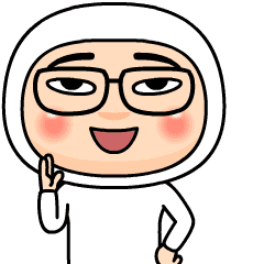 白タイツ67号★アバタースタンプ+メガネ