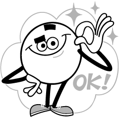 シンプル★POP☆モノクロスタンプ