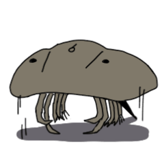 立ち上がるカブトガニ