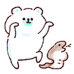 シンプル しろくま 文字なし