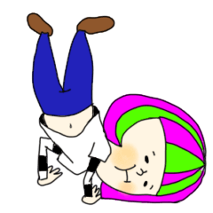 カラフルゆる女子スタンプ