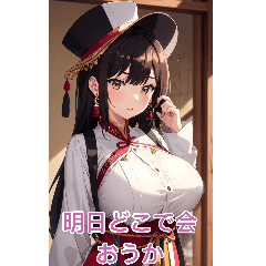 アニメミャオ族の女の子(甘い言葉)