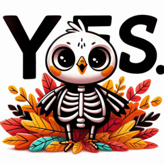 ガイコツアヒルスタンプ @SFW