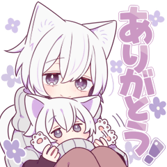 ちょっとお疲れな猫さんスタンプ９