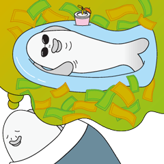 お金がない節約王の魚さん (EN)