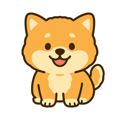 かわいい秋田犬の子犬スタンプ