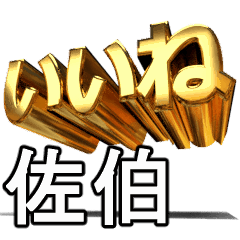 動く!金文字【佐伯】