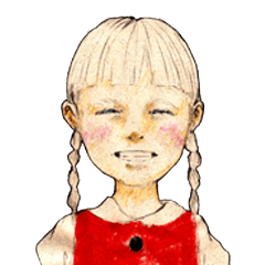 三つ編みの女の子。