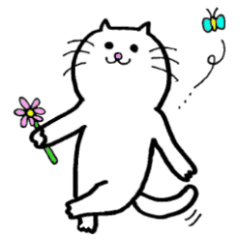 気ままなしろねこ。