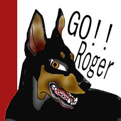 ドーベルマンのスタンプ