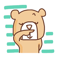 淡い色使いのくまとうさぎ