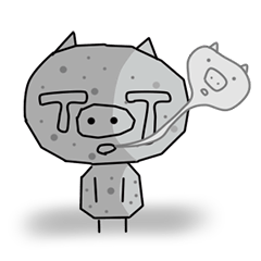 パステル調の可愛い白豚ちゃん