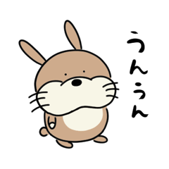 まんぷくうさぎスタンプ