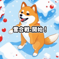 冬の豆柴！日常スタンプ