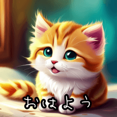 猫のスタンプ 40-58