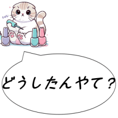 名古屋弁　スコティッシュフォールドネイル