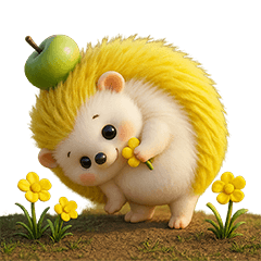 Apple Hedgehog - Daily Greetings