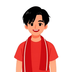 赤いサポの感情スタンプ