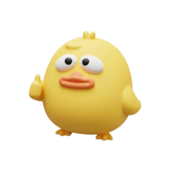 yellow silly duck