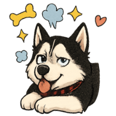 Husky Hype: Full-On Expressions!