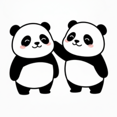 しろくろ|返信に困った時スタンプスクエア