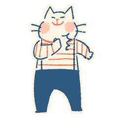 クリーム色のねこ