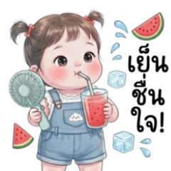 小さな女の子の涼しい夏