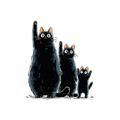 ハナハナの黒猫たち（文字あり）