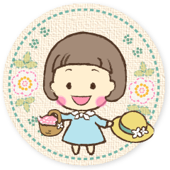 自然好きな女の子のやさしいスタンプ