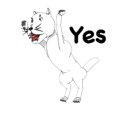 ハイスピードで動く白い犬