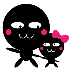 くろまる君とくろ子ちゃん　世界Ver