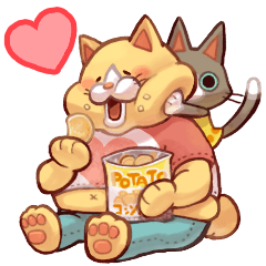 猫ふとしとチビ