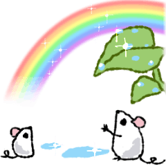 動く、ハネねずみ(文字なし)