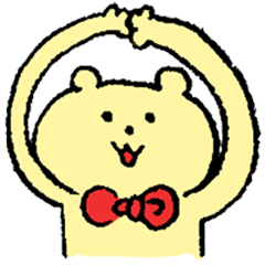 赤いりぼんのくま