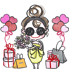 【敬語】リジちゃんの日常スタンプ