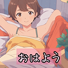 アニメ調の日常スタンプ