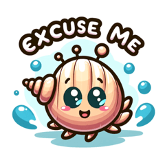 かわいい貝のスタンプ