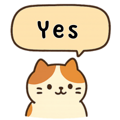Cute cat stickers English
