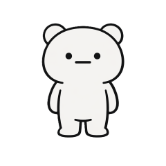 無表情クマの日常スタンプ