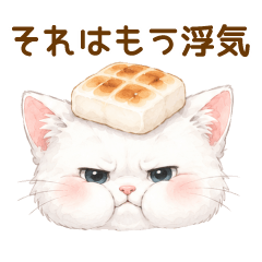 大好きな恋人に嫉妬する白猫ちゃん