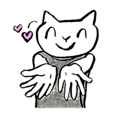 ごきげんタンクトップネコの日常スタンプ