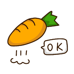 人参の人参によるにんじんの為のスタンプ