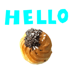 小さいお菓子チョコトッピング手書き風文字