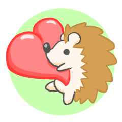 ハリネズミのスタンプnew!