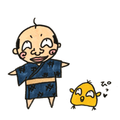 おじさんと鳥さん。夏。