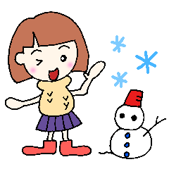 女の子、冬バージョン。よく使う言葉