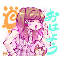 ピクピクン先生が私を描いてくれたスタンプ