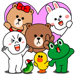 ブラウン＆フレンズの飛び出すスタンプ