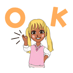 可愛いリアクションスタンプです